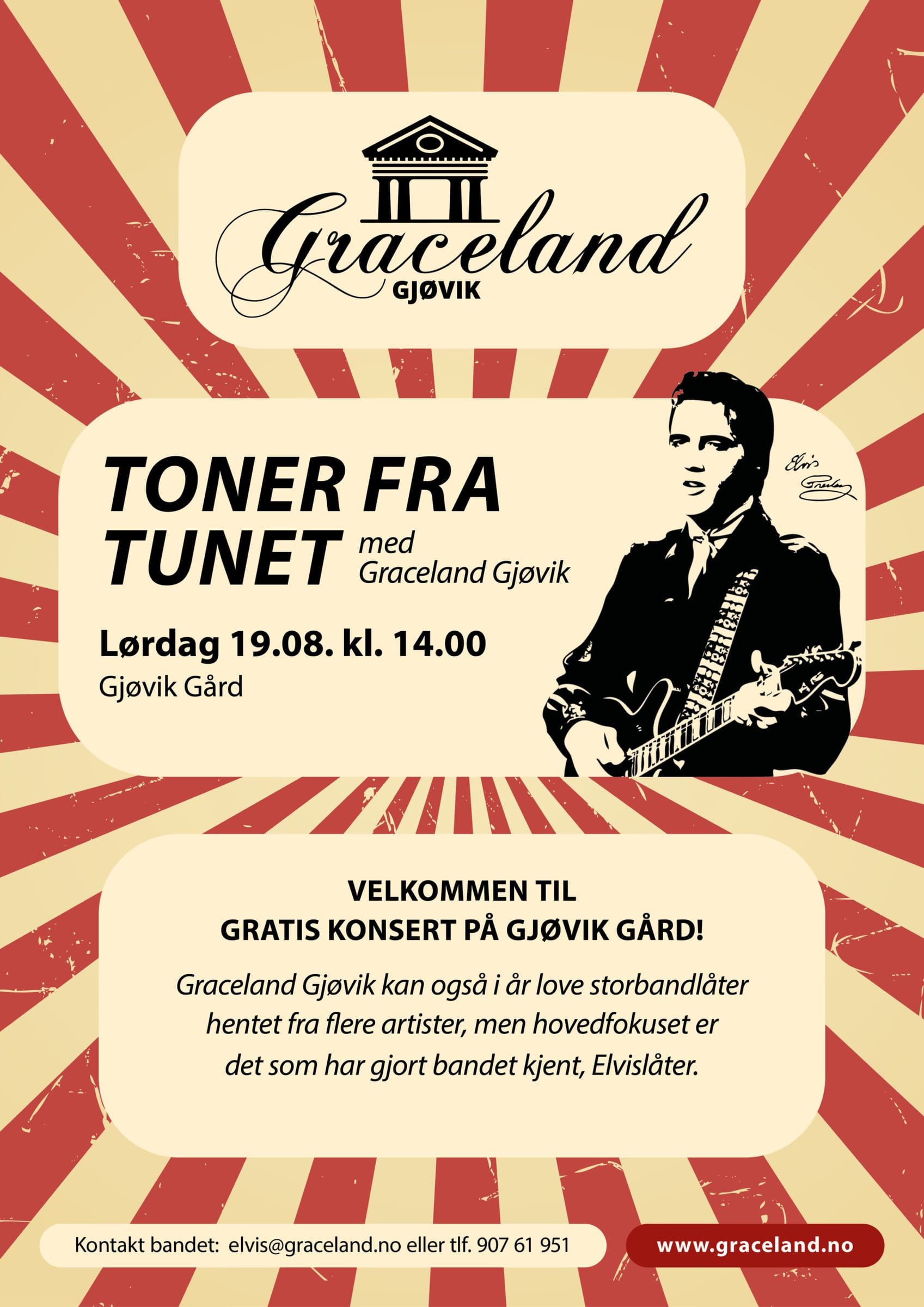 Plakat: Toner fra tunet, Gjøvik gård, 19. aug. 2023