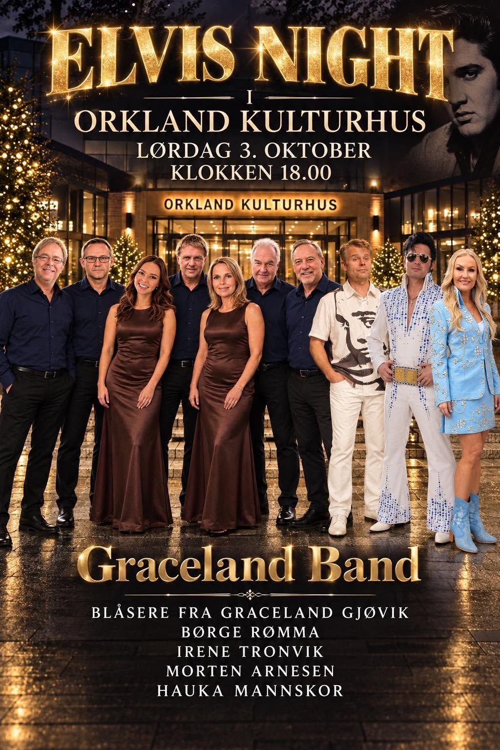 Plakat: Elvis Night, Orkland kulturhus, Orkanger, 3. okt. 2026