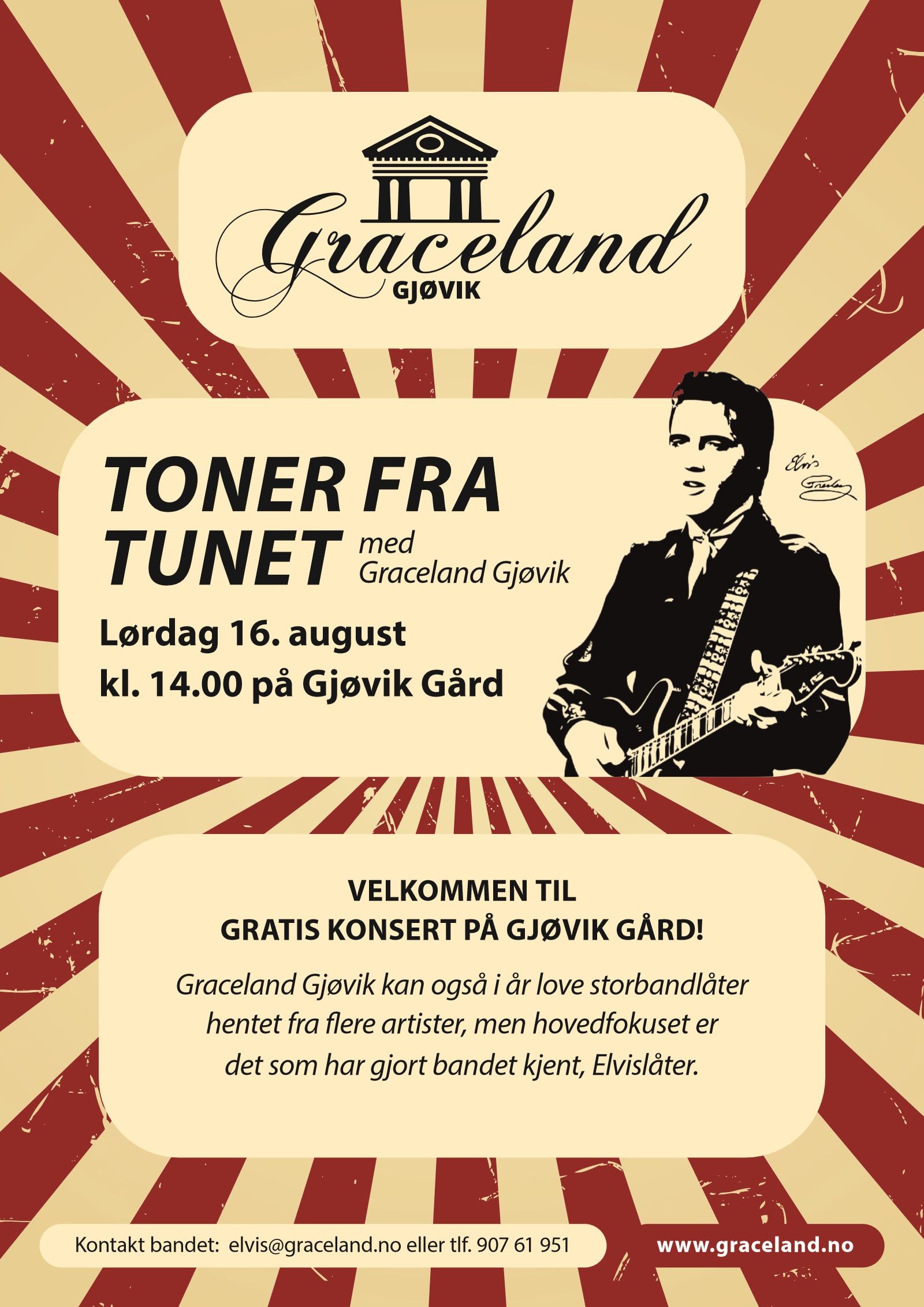 Plakat: Toner fra tunet, Gjøvik gård, 16. aug. 2025